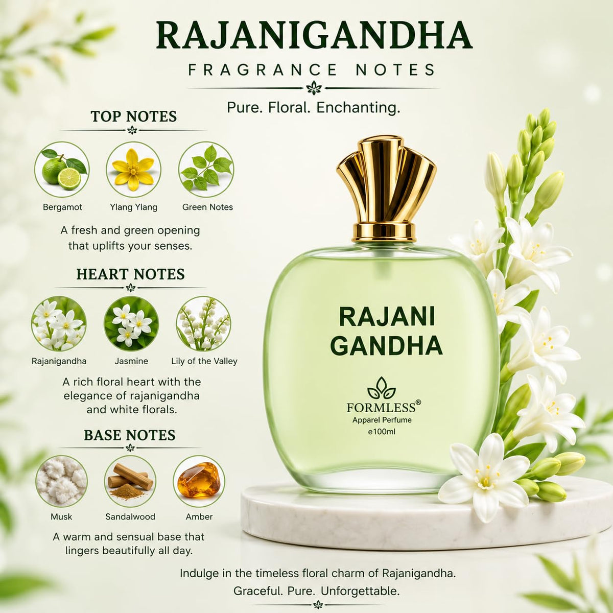 Formless Rajanigandha 100ml Perfume for Men & Women