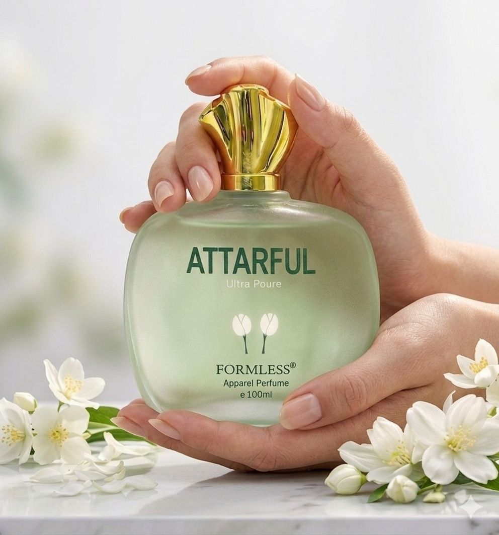 Formless Attarful 100ml Unisex Spray Perfume – Elegant Floral Fragrance with Fresh, Soft & Long-Lasting Notes, Perfect for Everyday Wear, Travel-Friendly Bottle, Ideal Gift for Men & Women