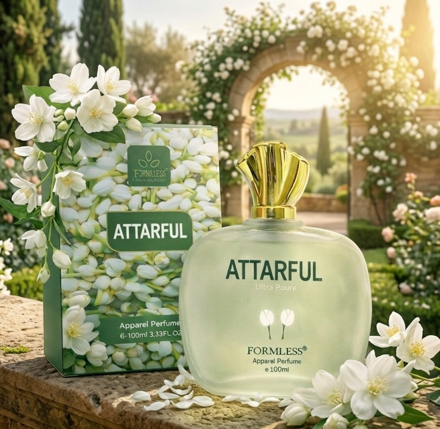 Formless Attarful 100ml Unisex Spray Perfume – Elegant Floral Fragrance with Fresh, Soft & Long-Lasting Notes, Perfect for Everyday Wear, Travel-Friendly Bottle, Ideal Gift for Men & Women